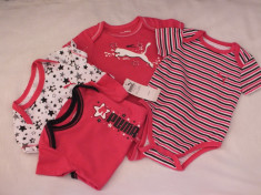 Set 4 Body maneca scurta fetite - PUMA, original, import SUA foto