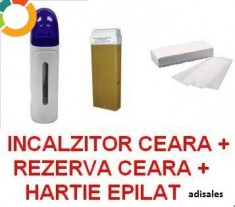 Kit epilat, Kit epilare, Pachet epilare, Aparat ceara unica folosinta, Incalzitor, Livrare Gratuita foto