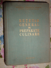 Retetar general de preparate culinare(cartonat/1227pagini/ 2011 retete// cantitatea pentru 10 si 100 de portii/mod de preparare)/an 1962) foto