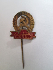 INSIGNA PIN CONGRESUL XI AL PCR foto