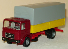 macheta 1:87 Herpa camion prelata ROMAN DIESEL H0 foto