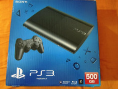 Consola PS3 superslim 500gb, nemodata + 16 jocuri retail(GTA V+ altele) foto