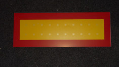 Tabla,placa reflectorizanta chenar rosu fond galben reflectorizant foto