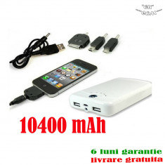 Incarcator Baterie iPhone 4 S Samsung Galaxy Ace S3 i9300 S4 i9500 USB 10400mAh foto