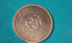 1 DOLLAR 1964 CANADA ARGINT MARE SPLENDID URIAS 24 gr foto