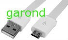 Cablu plat, USB A,tata &amp;amp;rarr; micro USB, tata, alb - 1m/71902 foto