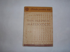 I.DEPMAN DIN ISTORIA MATEMATICII,RF1/2 foto