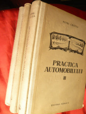 Petre Cristea - Practica Automobilului Ed. 1953-1955 ,3 volume cartonate foto