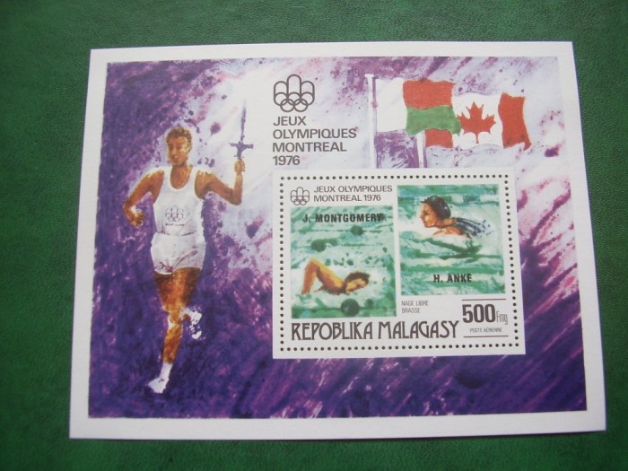 Malgasa 1976 sport olimpiada MI bl.16 MNH w100