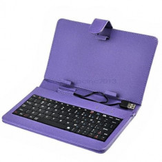 Husa cu tastatura ptr.Asus Google Nexus 7&amp;#039; *PURPLE* + Cablu OTG + Folie Ecran + Touch Pen GRATIS foto