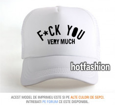 SAPCA, SEPCI TRUCKER, cu plasa, snapback - FUCK YOU VERY MUCH - exclusiv ! foto