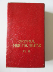 ORDINUL MERITUL MILITAR CL.II+CUTIE+BREVET foto