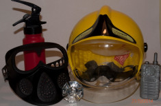 Costum complet de pompieri pentru copii foto