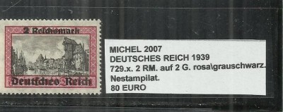 DEUTSCHES REICH 1938 - 729, 2RM. foto