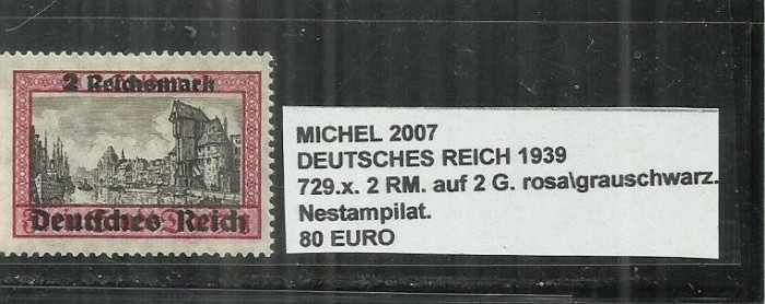 DEUTSCHES REICH 1938 - 729, 2RM.