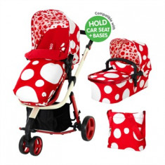 Carucior sistem 3 in 1 Giggle Red Bubbles Cosatto foto