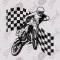 Motociclist_Tatuaj Perete_Sticker Wall Cod: WALL-418 - Orice culoare, Orice model pe comanda