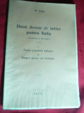N.Iorga - Doua dovezi de iubire pt.Italia - Poezia populara italiana siDespre Teatrul lui Goldoni- Ed. 1939