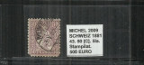 ELVETIA 1881 - 43, 50C,