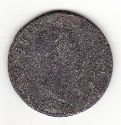 Italia 5 lire 1871 - fals de epoca - 19,3 grame foto