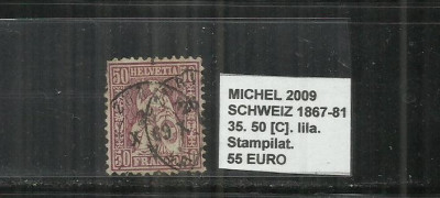 ELVETIA 1867-81 - 35. 50C. foto