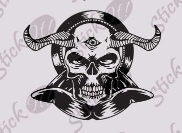 Devil Skull_Tatuaj Perete_Sticker Wall Cod: WALL-422 - Orice culoare, Orice model pe comanda Devil Skull_Tatuaj Perete_Sticker Wall Cod: WALL-422 - Orice culoare, Orice model pe comanda