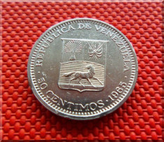 Moneda exotica 50 CENTIMOS - VENEZUELA, anul 1965 - cod 01 foto