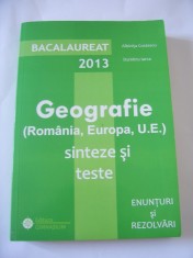 GEOGRAFIE BACALAUREAT SINTEZE SI TESTE , ENUNTURI SI REZOLVARI !