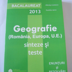 GEOGRAFIE BACALAUREAT SINTEZE SI TESTE , ENUNTURI SI REZOLVARI !