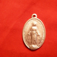 Medalion Sfanta Maria , aluminiu , cal. F.Buna ,dim. =2x1,7 cm