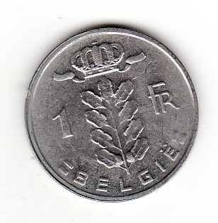 Belgia (Belgie) 1 franc 1988, ultimul an de batere - (NL) foto