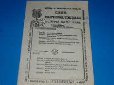 Program meci fotbal POLITEHNICA TIMISOARA - OLIMPIA SATU MARE 07.10.1979 foto