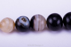 Margele individuale din onix sart rotund de 12-15 mm foto