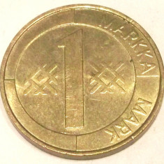 S1. FINLANDA 1 MARKKA MARCA 1993, 5 g., Aluminum-Bronze, 22.2 mm **