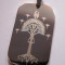 Dog Tag (DogTag) Aragorn, Land of Stone, White Tree of Gondor Lord of the Rings