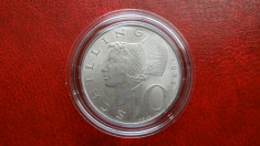 Moneda argint 10 Schilling 1972 in capsula Lindner foto