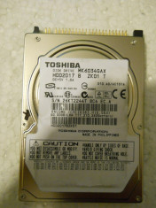 HDD Laptop ATA IDE Defect 60 GB - Toshiba MK6034GAX - Face Un Zgomot Ciudat foto