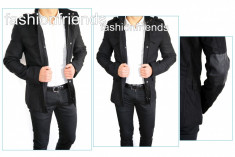 Palton tip ZARA fashion negru - Palton barbati - Palton slim fit - Palton casual - Palton office - CALITATE GARANTATA - cod produs: 3132 foto