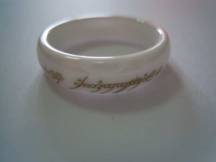 Inel The One Ring, Ceramic Alb, Lord of the Rings