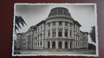 Vedere/Carte postala Craiova - Colegiul Carol - Circulata cu cenzura militara foto