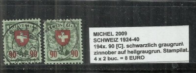 ELVETIA 1924 - 40 - 194X. 90 c. foto
