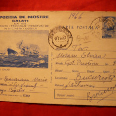 Carte Postala Ilustrata - Expozitia Mostre Galati 1966 ,cod 103/66 ,tiraj redus