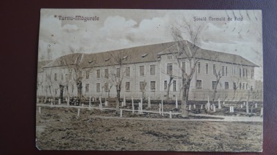 Vedere-Turnul Magurele-Scoala Normala de fete-Cenzurat-Stampila Imprumutul.. foto