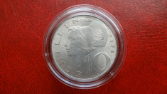 Moneda argint 10 Schilling 1973 in capsula Lindner foto