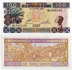 Guineea 100 franci 1998 UNC foto