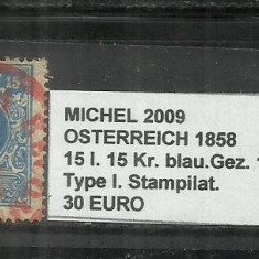 AUSTRIA 1858 - OSTERREICH - 15l. 15Kr.