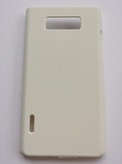 HUSA / CARCASA LG OPTIMUS L7 WHITE MESH -- + -- BONUS -- FOLIE PROTECTIE ECRAN SI LAVETA foto