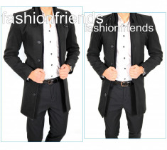 Palton tip ZARA fashion negru- Palton barbati - Palton slim fit - Palton casual - Palton office - CALITATE GARANTATA - cod produs: 3152 foto