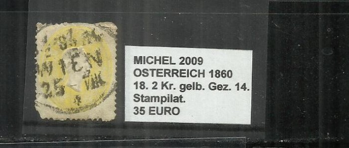 AUSTRIA 1860 - OSTERREICH - 16, 2 Kr.. 2 Kr.