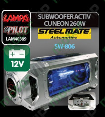 Subwoofer activ cu neon 260W SW-806 foto